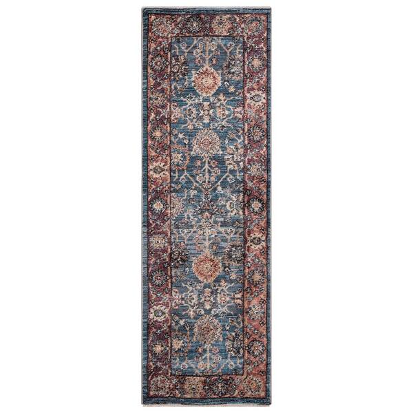 Concord Global Trading Pandora Collection Alexander Blue 2 ft. x 7 ft. Traditional Runner Rug