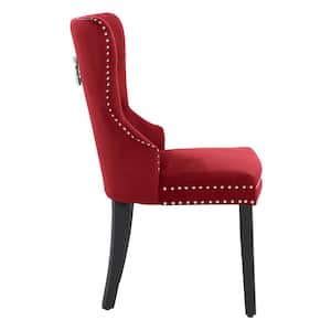 Brooklyn Red Tufted Velvet Dining Side Chair (Set of 4)