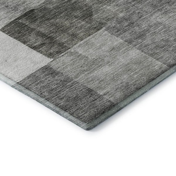 Mayfield Premium Machine Washable Abstract AMF1190 Pewter 10 ft. x 14 ft. Area Rug