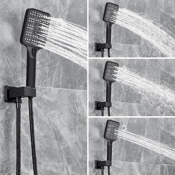ELLO&ALLO 2-Handle 2- -Spray of Rain Shower Faucet and