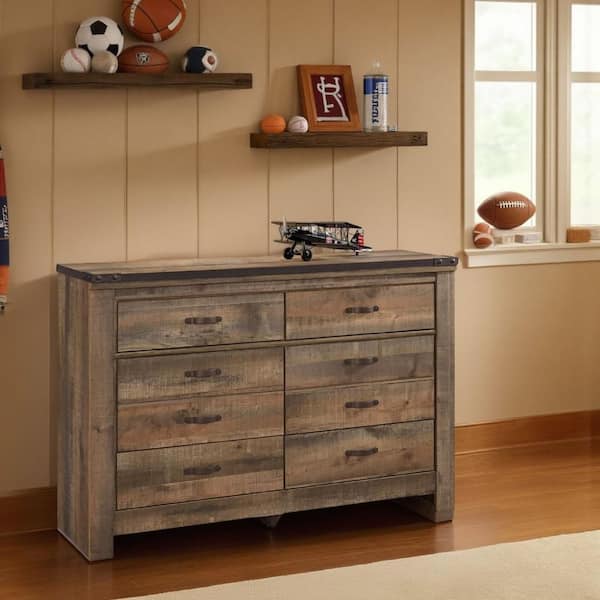 signature design by ashley trinell rustic 6 drawer dresser Amazon.com: Signature Design by Ashley Trinell Rustic 6 Drawer Dresser with  Safety Stop for Bedroom, Dark Brown : Home & Kitchen
