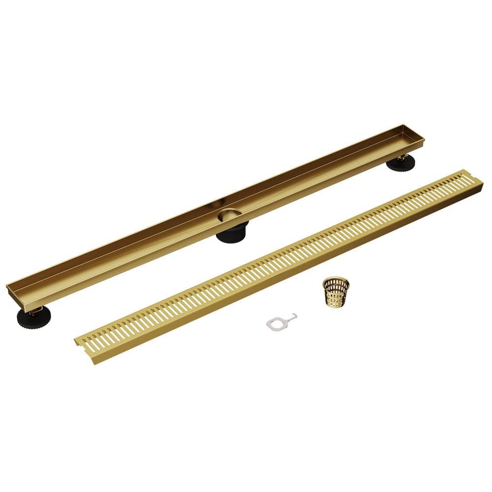 Elan 36" Matte Brushed Gold Linear Shower Drain