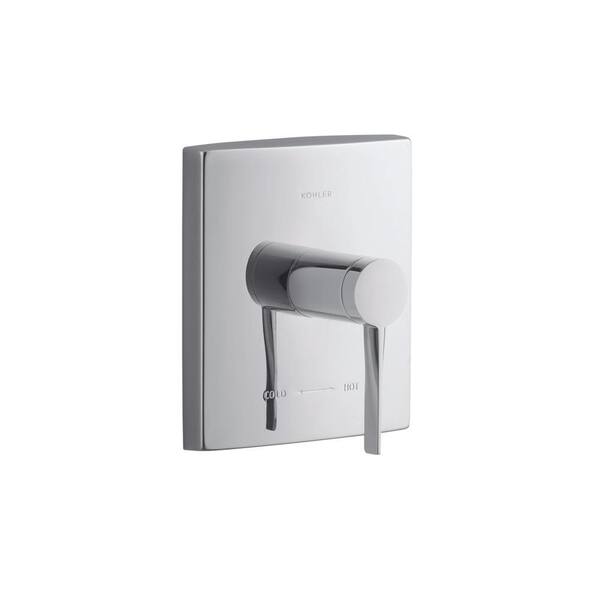 KOHLER Stance 1-Handle Thermostatic Valve Trim Kit in Polished Chrome (Valve Not Included)