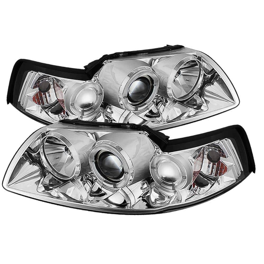 Ford Mustang 99-04 Projector Headlights - LED Halo - Chrome - High H1 (Included) - Low H1 (Included) price history on PriceWatchPro