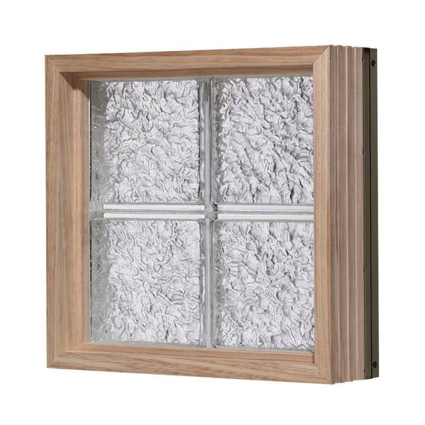 Pittsburgh Corning 16 in. x 16 in. LightWise IceScapes Pattern Aluminum-Clad Glass Block Window