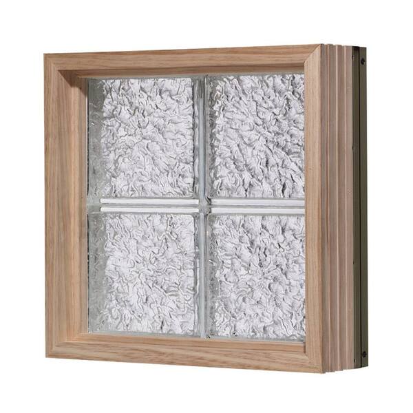 Pittsburgh Corning 24 in. x 56 in. LightWise IceScapes Pattern Aluminum-Clad Glass Block Window