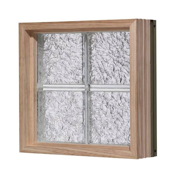 Pittsburgh Corning 24 in. x 64 in. LightWise IceScapes Pattern Aluminum-Clad Glass Block Window
