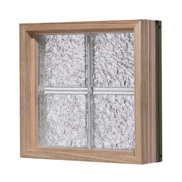 Pittsburgh Corning 80 in. x 32 in. LightWise IceScapes Pattern Aluminum-Clad Glass Block Window