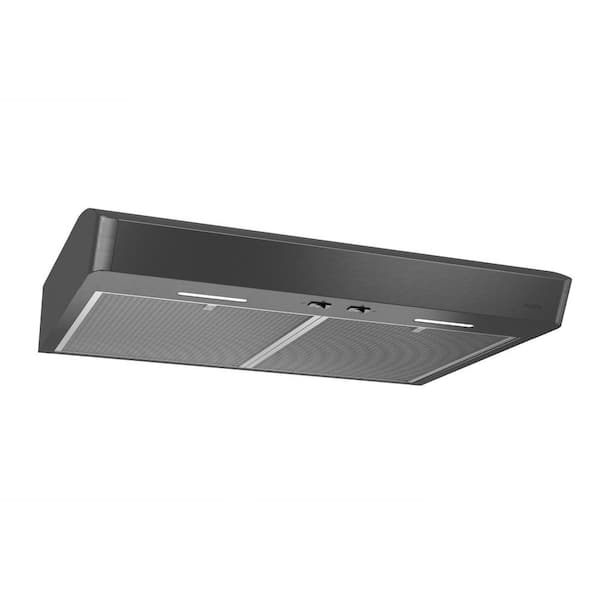 Broan-NuTone Mantra AVSF1 30 in. 375 Max Blower CFM Convertible Under-Cabinet Range Hood with Light in Black Stainless