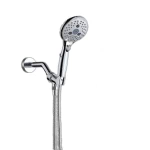 Handheld Shower Head with On/Off Pause Switch 7-Spray Wall Mount Handheld Shower Head 1.75 GPM in ‎Polished Chrome