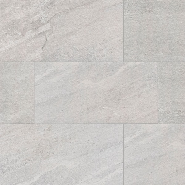 Sevres Silver Dune 15 in. X 30 in. Matte Porcelain Slate Look Floor And Wall Tile (12.5 sq. ft./Case)