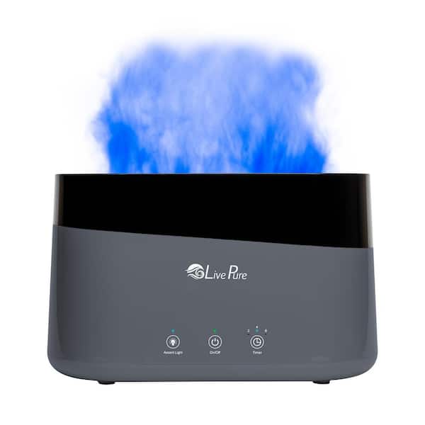 FILTER-MONSTER LivePure AquaFlame Ultrasonic Humidifier-Graphite