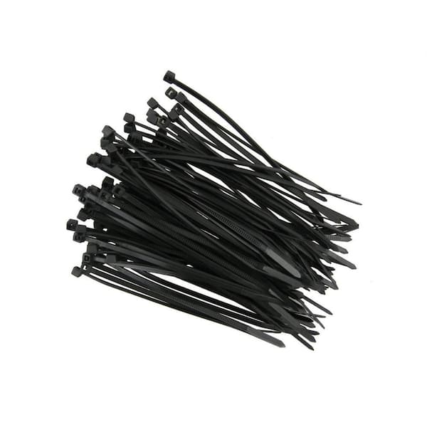 QualGear Self-Locking Cable Ties, 8 in., Black, (100-Pieces) CT5-B