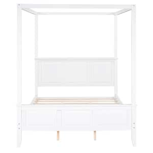 Naples white queen on sale canopy bed