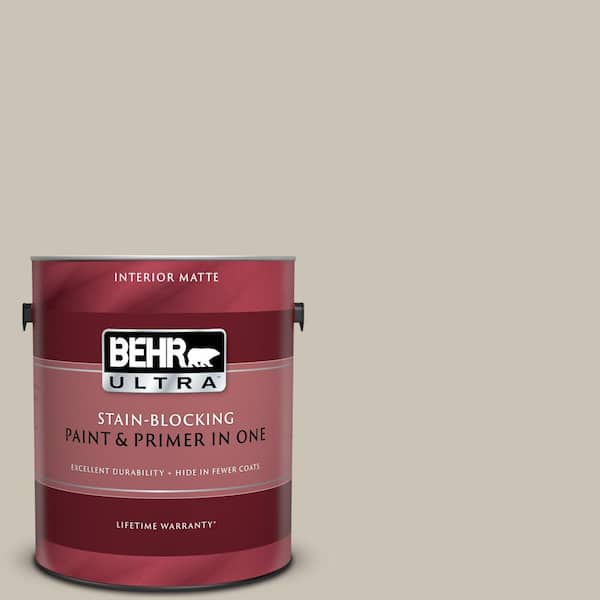BEHR ULTRA 1 gal. #UL170-9 Sculptor Clay Matte Interior Paint and Primer in One