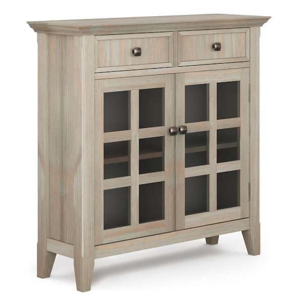 Simpli Home Acadian Solid Wood 36 In, 36 Inch Kitchen Storage Cabinet