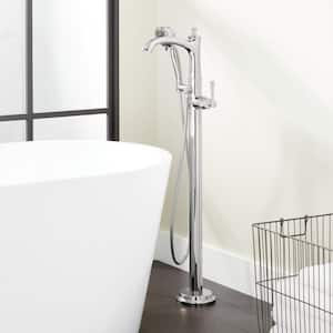 Beasley Single-Handle Floor Mounted Roman Tub Faucet in. Chrome