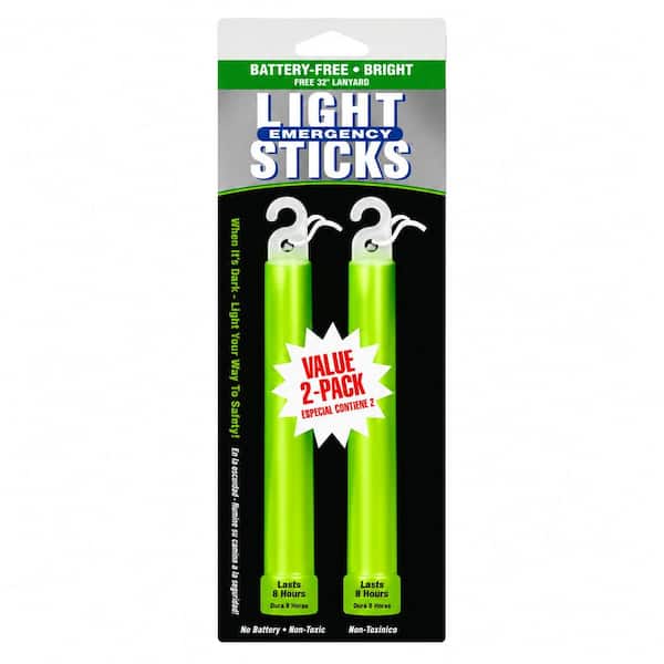 Green 8 Hour Lightstick (2-Pack)