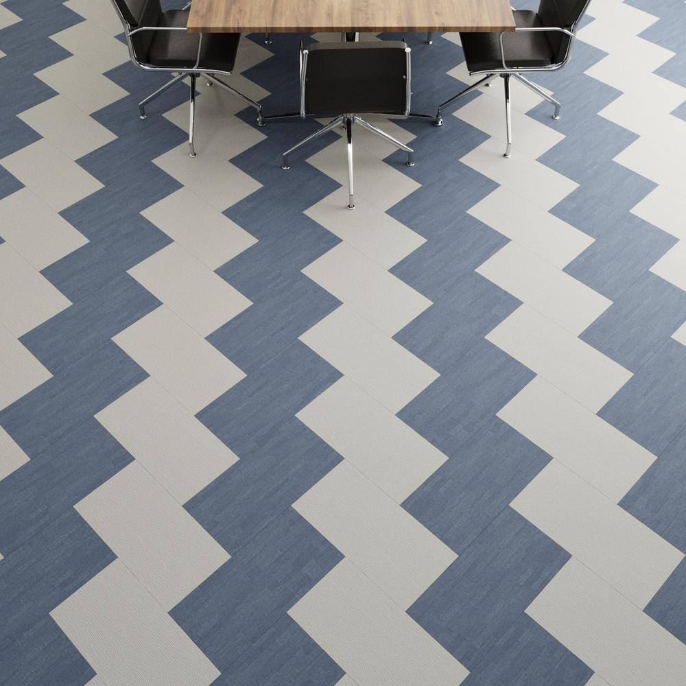 Silver Knit 12" x 24" Adhesive Vinyl Tile Flooring