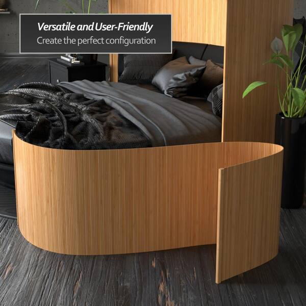 RED LANTERN Bamboo Wave 24 in. Honey Room Divider BF-2WAVE-HON