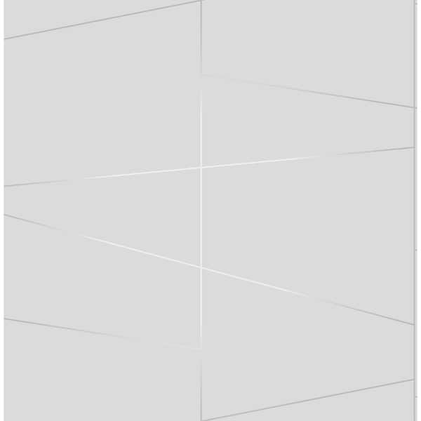 Brewster Fairmont Silver Deco Fracture Silver Wallpaper Sample
