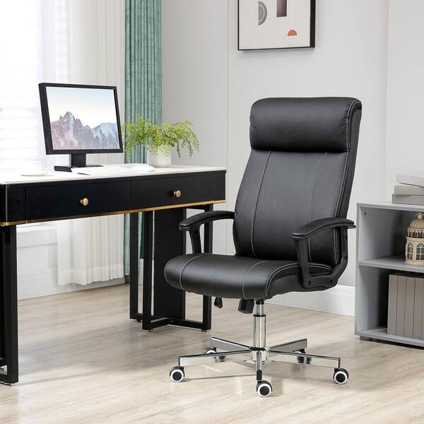 Vinsetto Executive Chair with Adjustable Height & Swivel, 264 lb. Capacity, Black