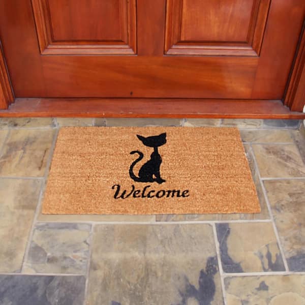 Outdoor Cat Dog Rectangular Door Mat Anti-Slip Carpet Front Door