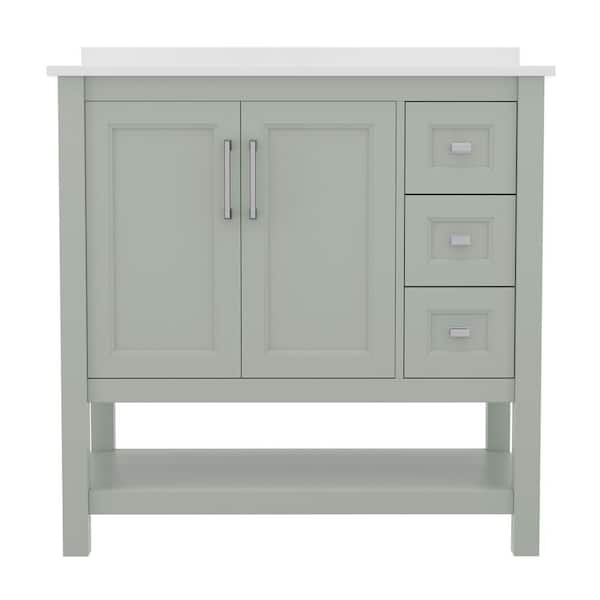 Carnegy Avenue Vega 36 in. Sage Green Bathroom Vanity w