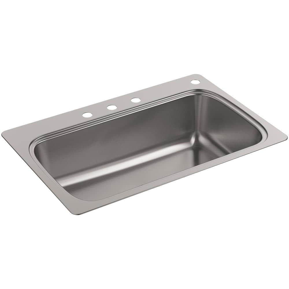 Verse 33'' Stainless Steel Drop-In Single Bowl Kitchen Sink