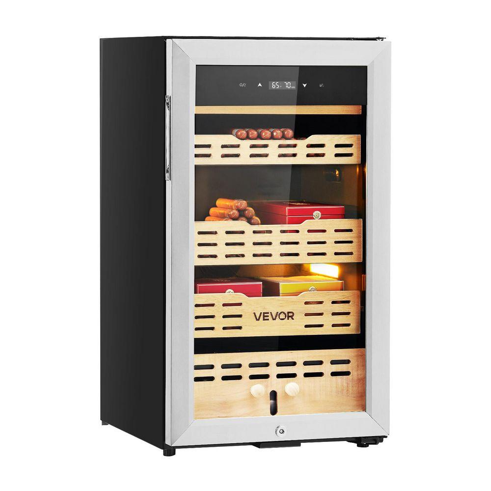 Electric Humidor, 75L, 450 Counts Electric Cigar Humidor Cabinet with Compressor Cooling, Constant Humidity, 4 Layers