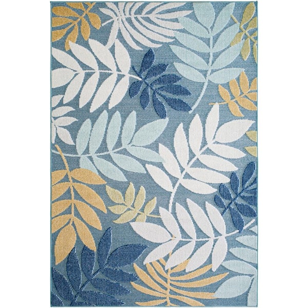 Livabliss Lakeside Blue Doormat 2 ft. x 3 ft. Indoor/Outdoor Area Rug