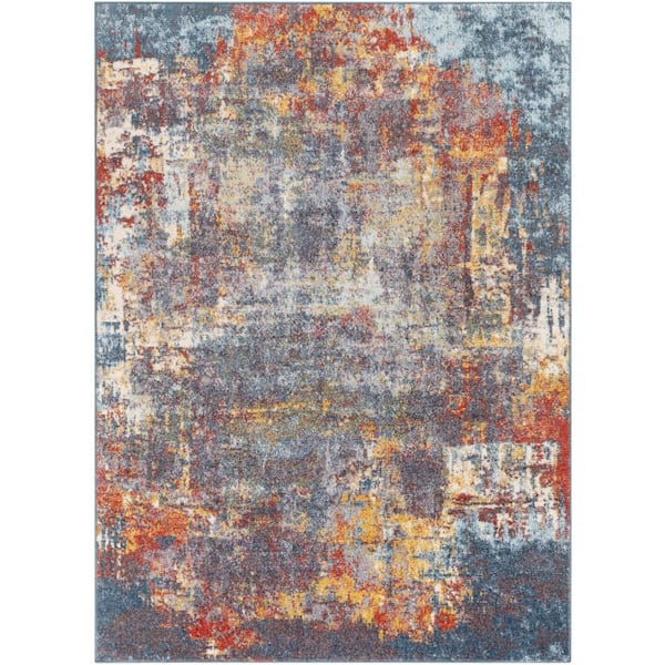 Livabliss Wellington Teal 5 ft. x 7 ft. Indoor Area Rug
