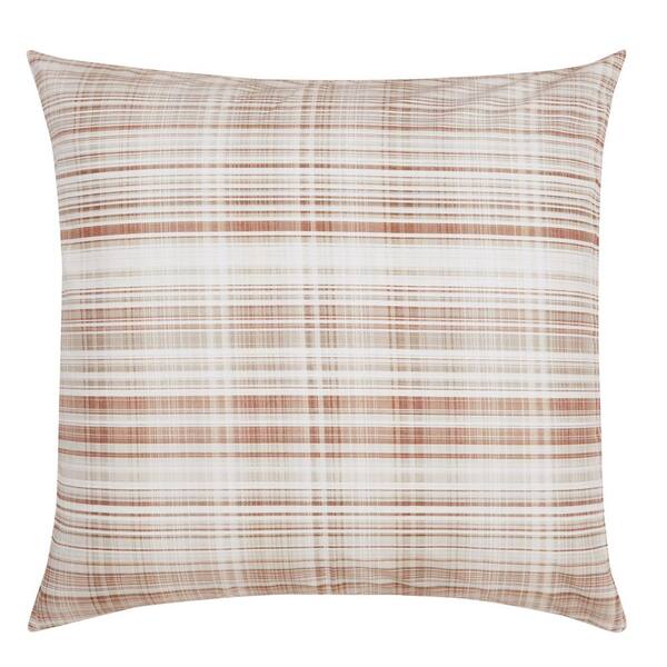 Unbranded Peyton Cinnamon Plaid Cotton Euro Sham 26 in. L x 26 in. W