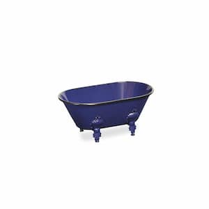 4 .5 in. Blue Royal Bathtub Decorative Sculpture