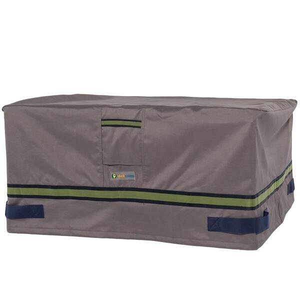 Duck Covers Soteria 56 In Grey, Rectangular Fire Pit Cover