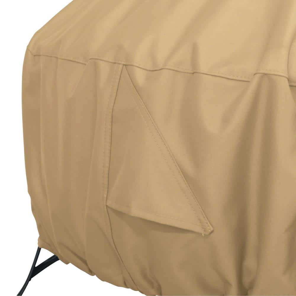 Sand Water-Resistant Square Fire Pit Cover with Air Vents