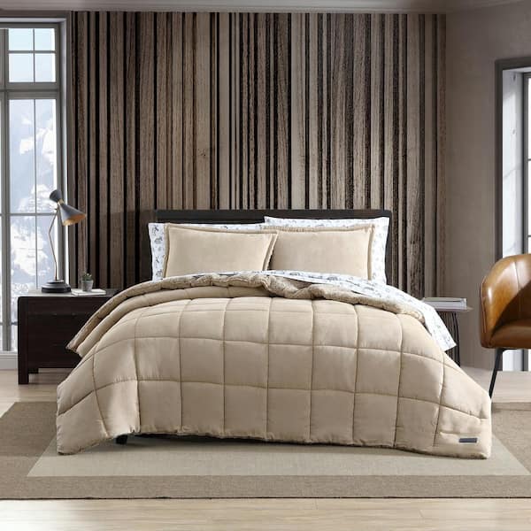 Eddie Bauer Sherwood 3-Piece Brown Microfiber King Comforter Set