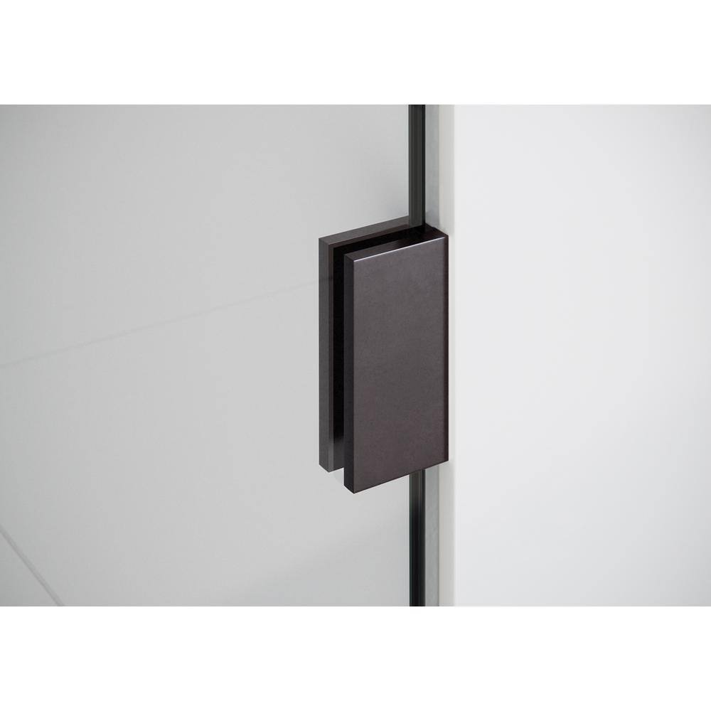 Oil Rubbed Bronze Frameless Glass Shower Bath Panel 58.25" x 33.5"