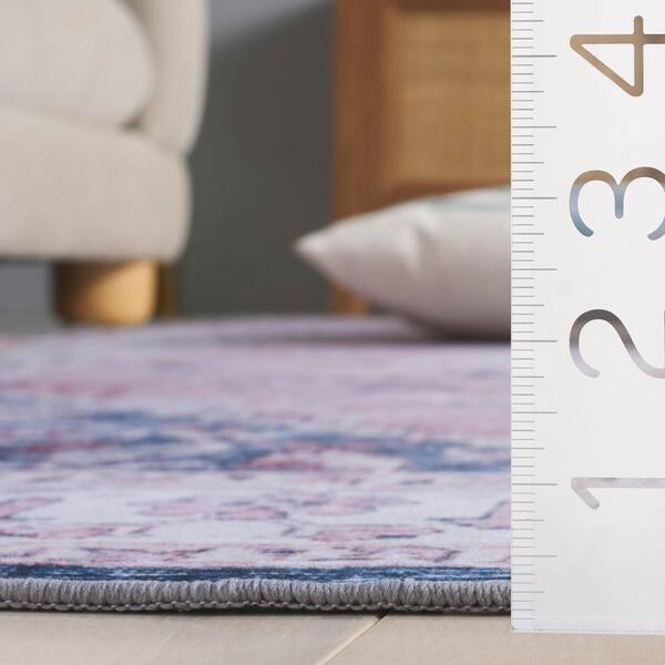 SAFAVIEH Tucson Light Pink/Blue 4 ft. x 6 ft. Machine