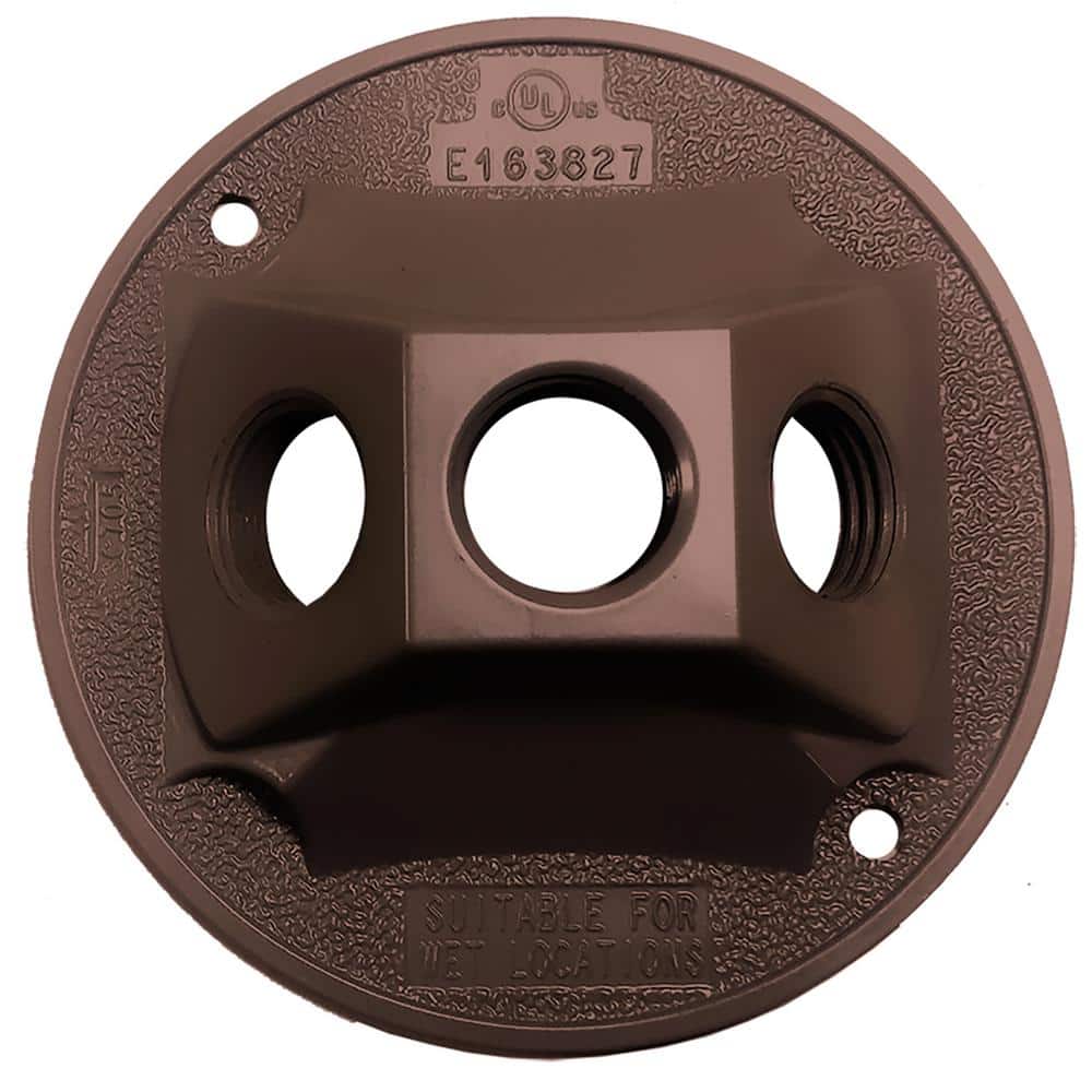 Commercial Electric 1Gang Metal Weatherproof Round Electrical Lamp