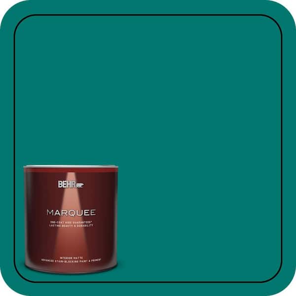 BEHR MARQUEE 1 qt. #490B-7 Mermaid Harbor Matte Interior Paint & Primer