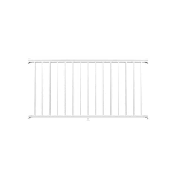 Pegatha 6 ft. White Fine Textured Aluminum Level Rail Kit (1-Qty)