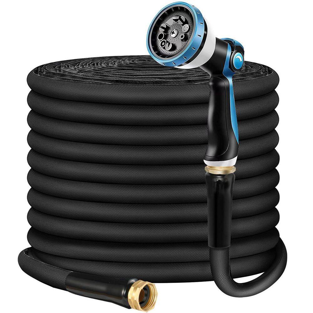 3/4 in. x 100 ft. Black Non-Expandable Garden Hose, Flexible Water Hose with 10 Function Hose Nozzle, Lightweight price history on PriceWatchPro