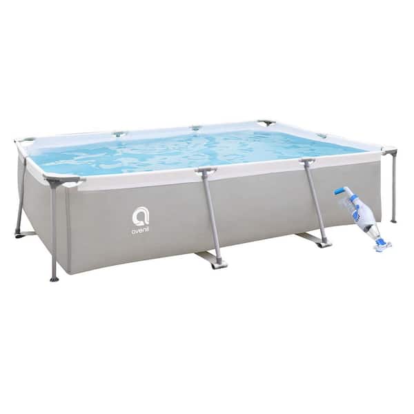 JLeisure 10' x 6.5' Above Ground Swimming Pool & Clean Plus Handheld Pool Vacuum