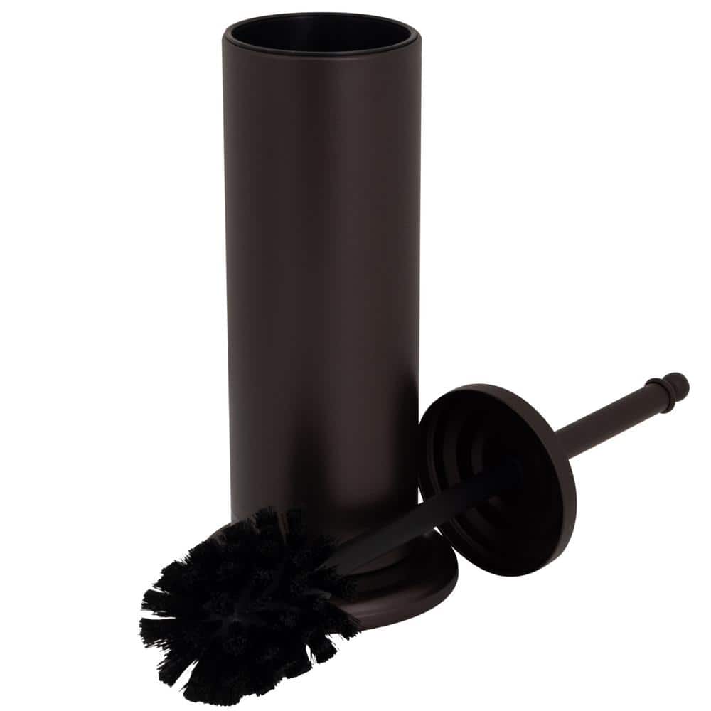 Oil-Stained Bronze Metal Toilet Brush and Holder Set