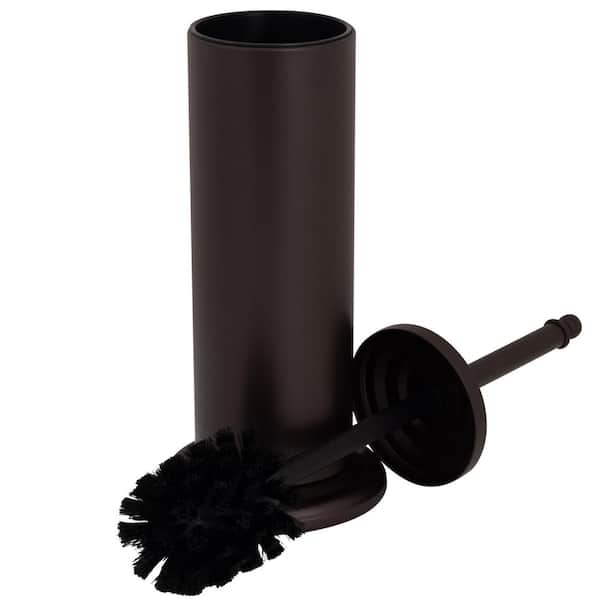 Black round toilet brush