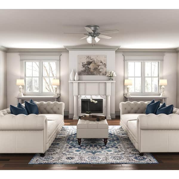 Hunter Builder 52 in. Indoor Matte Silver Ceiling Fan with Light Kit