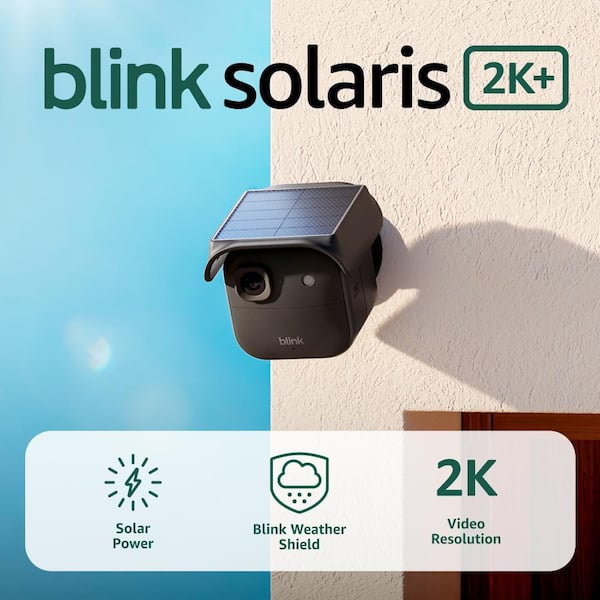 Blink Solaris 2K Plus Solar-Powered Wireless Smart Security Add-On