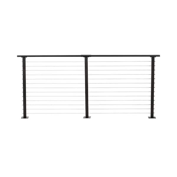 8 ft. Deck Cable Railing, 42 in. Base Mount, Bronze