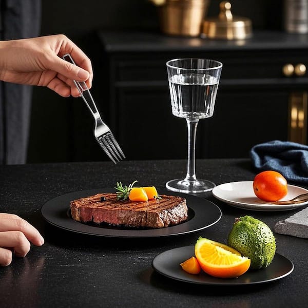 Adrinfly Clear Disposable Plastic Cutlery Set, 100-Piece Heavy Duty Forks and Spoons, BPA-Free, Heat Resistant
